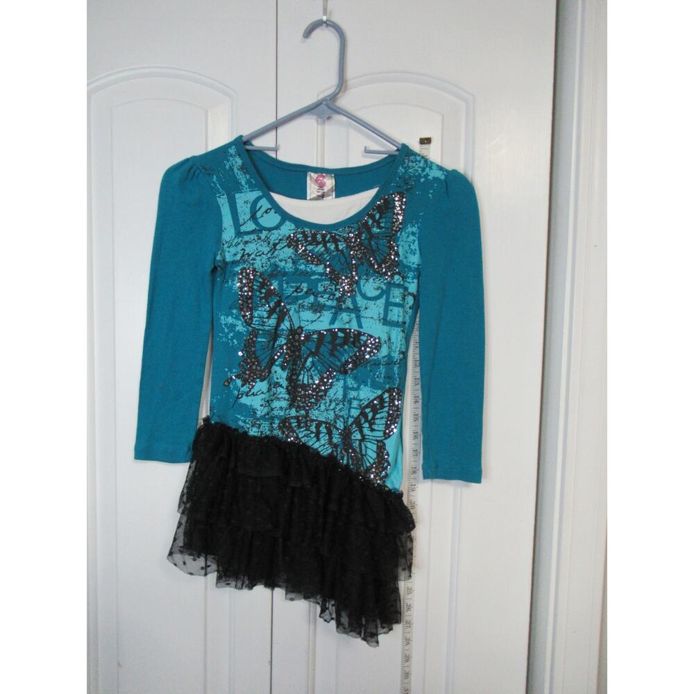 #15 Knitworks Blue Butterfly tunic